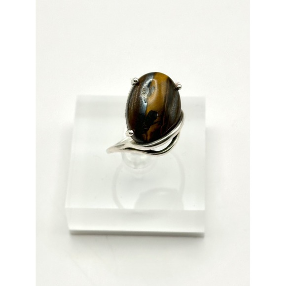 Jewelry - Tigers Eye Sterling Silver Handmade Statement Ring Size 9